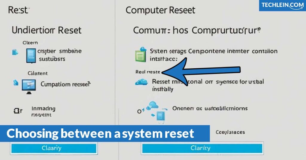 Choosing between a system reset