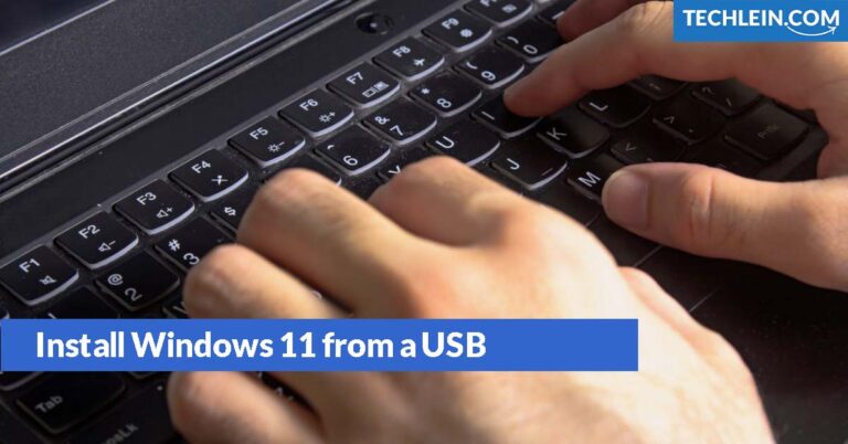 Install Windows 11 from a USB