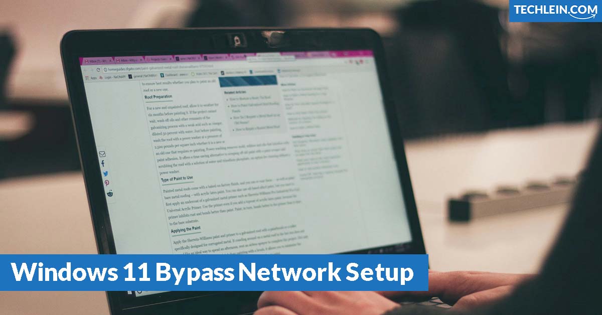 Windows 11 Bypass Network Setup