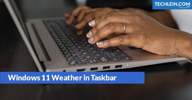 Windows 11 Weather in Taskbar