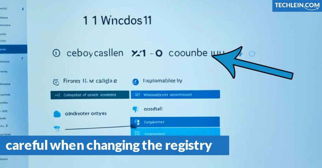 careful when changing the registry