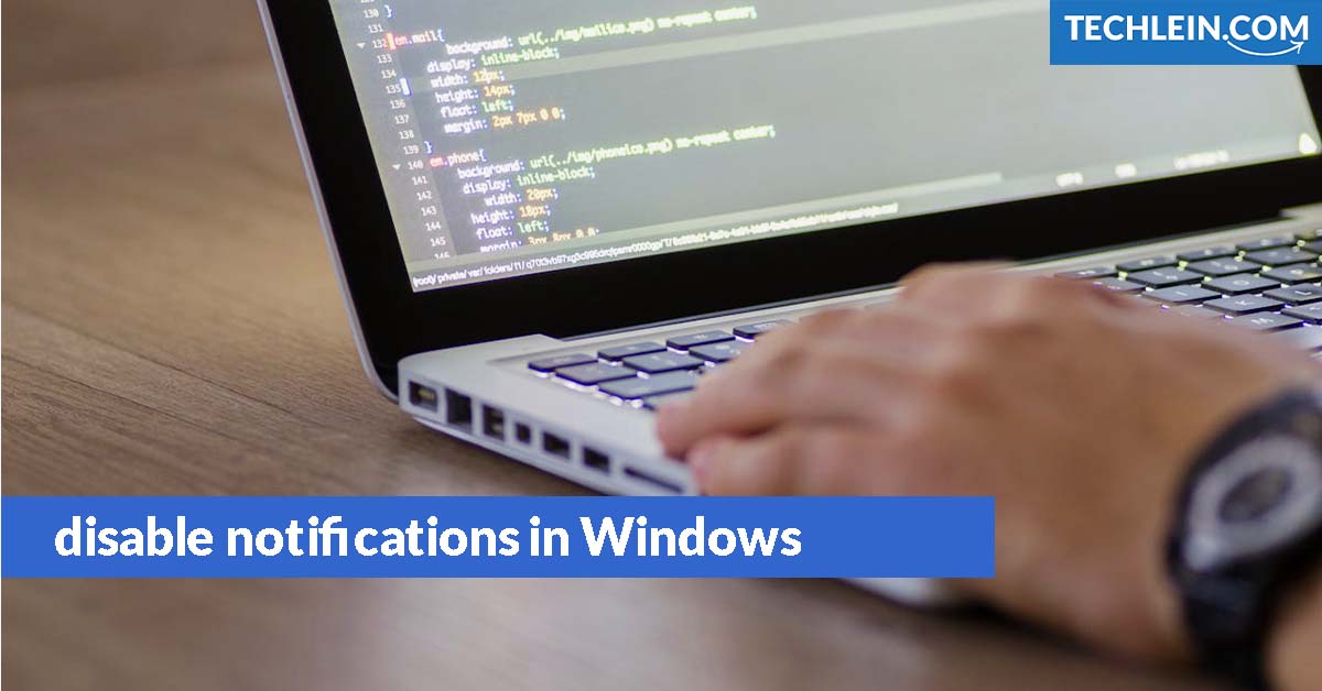 disable notifications in Windows