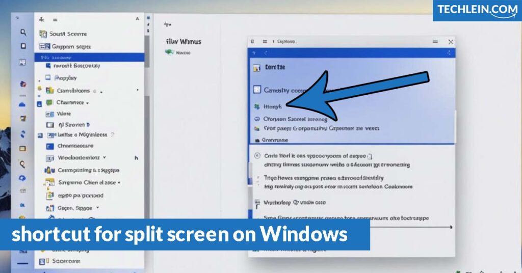 shortcut for split screen on Windows 11