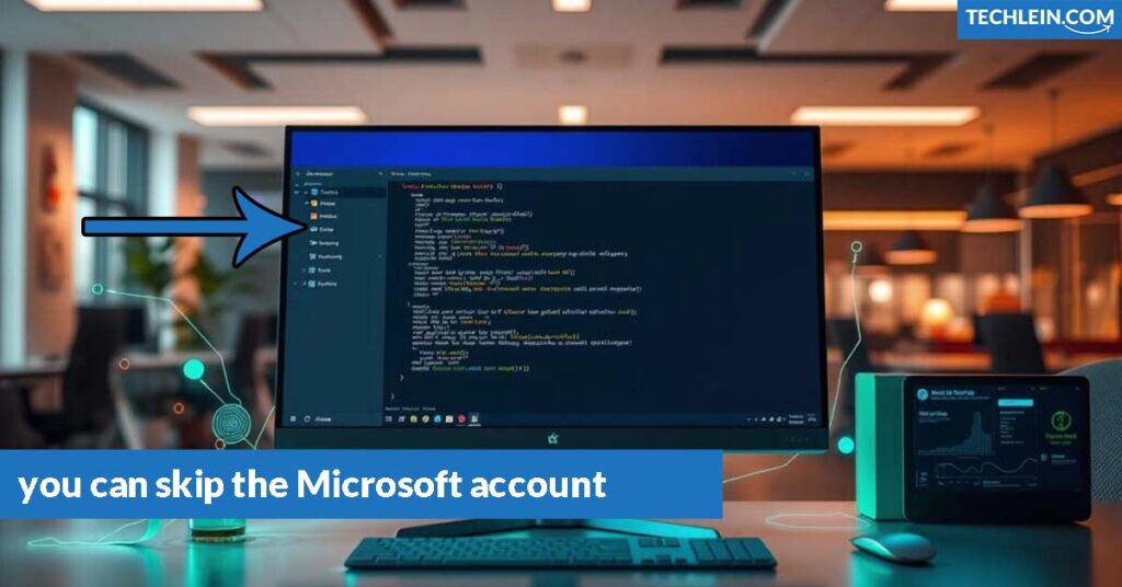 skip the Microsoft account and create