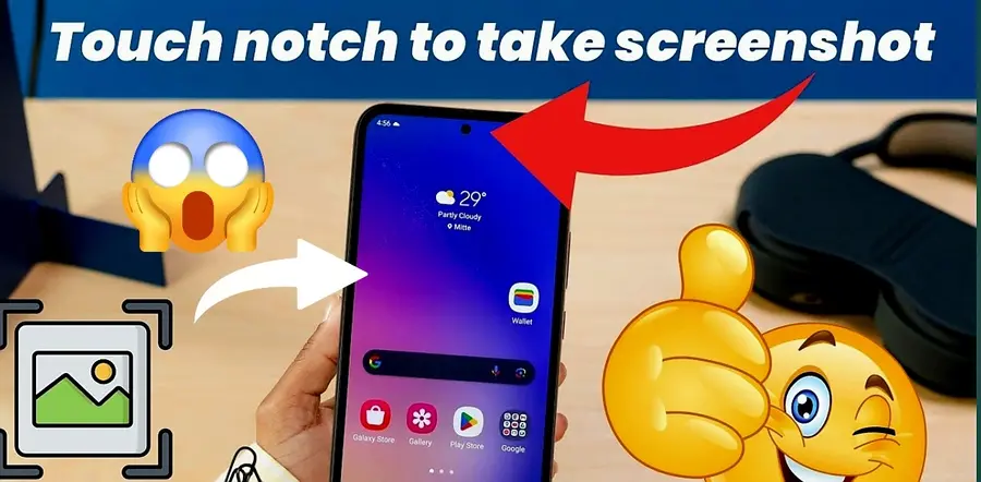 Touch The Notch To Take Screenshot All Android